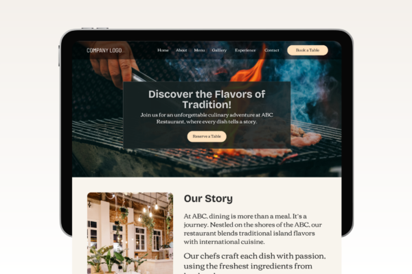 Restaurant Website Template Feature Images 3 Editable restaurant website canva templates - image 5
