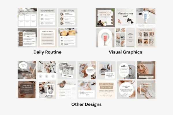 Skincare Esthetician Template Bundle Feature Image 5 Esthetician skincare canva social media template bundle - image 8
