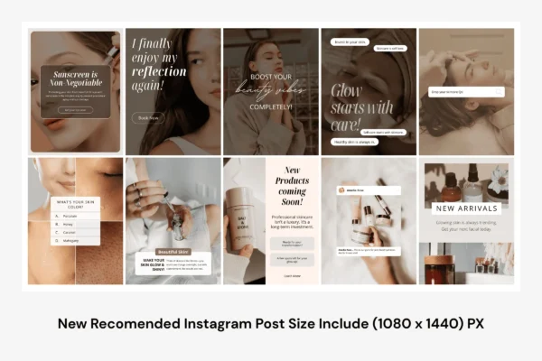 Skincare Esthetician Template Bundle Feature Image 6 Esthetician skincare canva social media template bundle - image 9