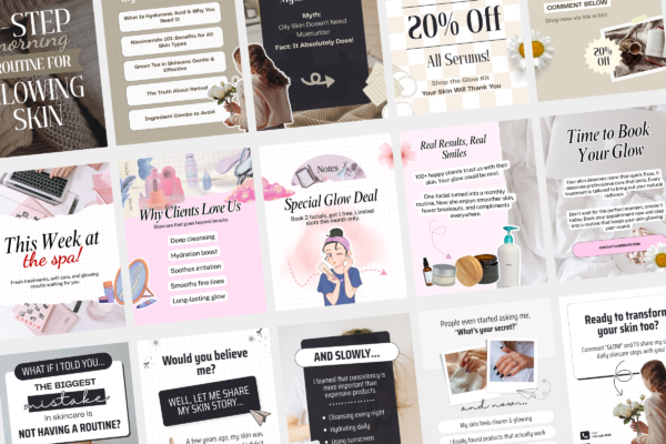Skincare Instagram Carousel Post Canva Templates Feature Images 10 Skincare instagram carousel post canva template - image 10