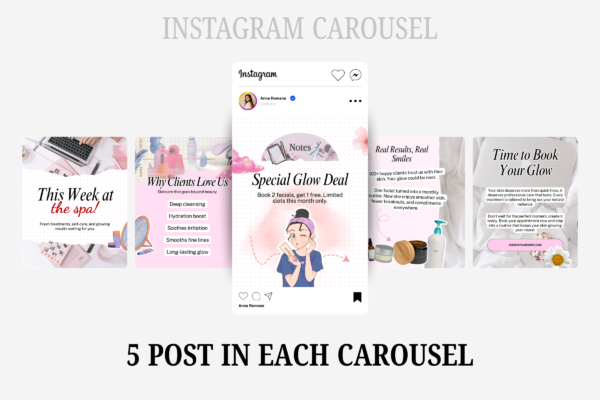 Skincare Instagram Carousel Post Canva Templates Feature Images 2 Skincare instagram carousel post canva template - image 2