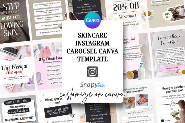 Skincare Instagram Carousel Post Canva Templates Feature Images 5 Skincare instagram carousel post canva template - image 5