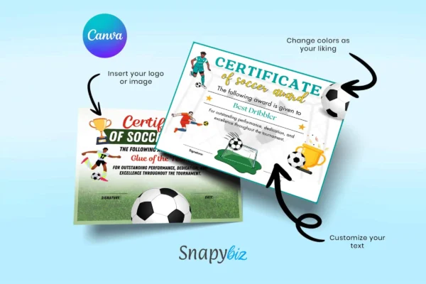 Soccer Award Certificate Bundle Feature Image 2 Canva soccer award certificate template bundle - image 3