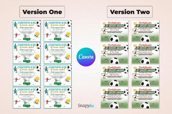 Soccer Award Certificate Bundle Feature Image 3 Canva soccer award certificate template bundle - image 4