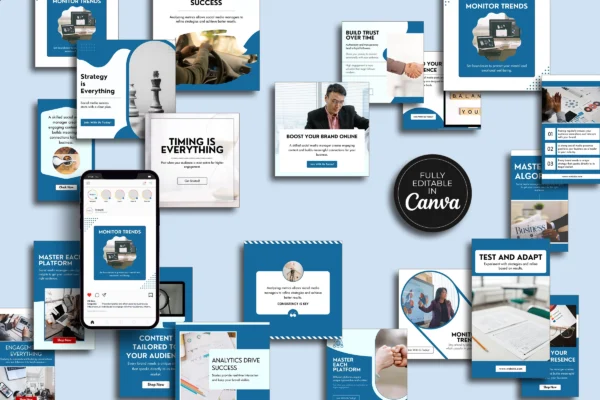 Social Media Manager Template Bundle Feature Images 7 Social media manager canva template bundle for marketing - image 7