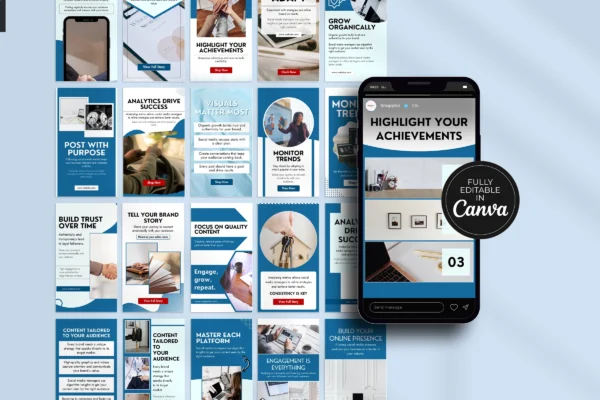 Social Media Manager Template Bundle Feature Images 9 Social media manager canva template bundle for marketing - image 9