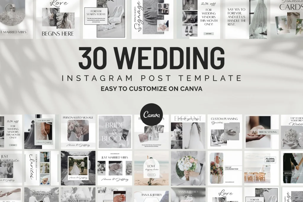 Free Wedding Instagram Canva Templates Free Wedding Instagram Canva Templates