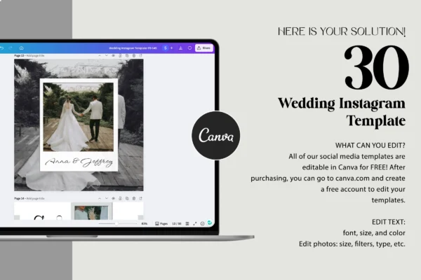 Wedding Instagram Template Fb 145 Feature Images 2 1 Free wedding instagram canva templates - image 2