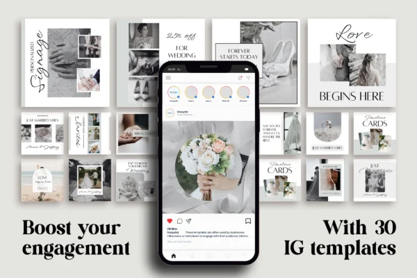 Wedding Instagram Template Fb 145 Feature Images 3 1 Free wedding instagram canva templates - image 3