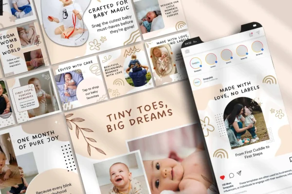 Baby Canva Instagram Templates Fb 140 Feature Images 4 Baby instagram canva social media post templates - image 4