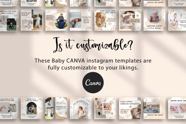 Baby Canva Instagram Templates Fb 140 Feature Images 9 Baby instagram canva social media post templates - image 9
