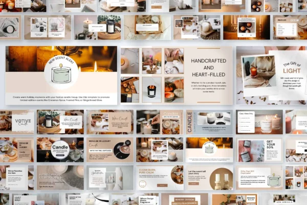 Candle Facebook Post Templates Feature Images 4 1 Editable candle facebook canva posts templates - image 4