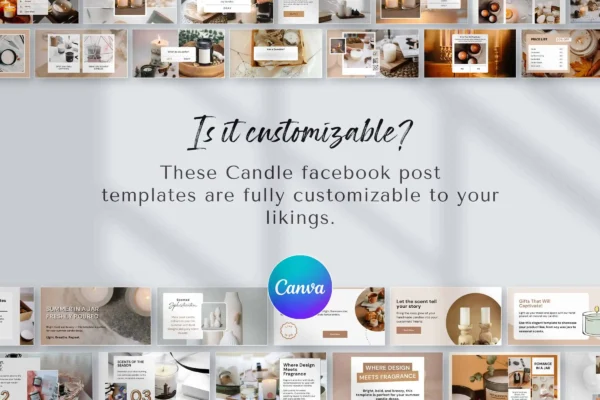 Candle Facebook Post Templates Feature Images 9 1 Editable candle facebook canva posts templates - image 9