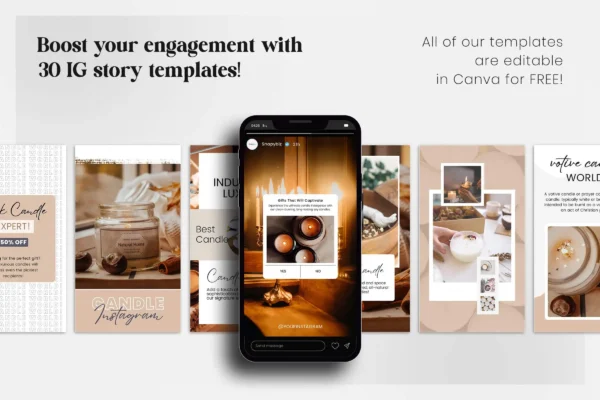 Candle Instagram Story Templates Feature Images 10 Candle instagram story templates for canva - image 8