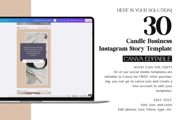 Candle Instagram Story Templates Feature Images 2 Candle instagram story templates for canva - image 2
