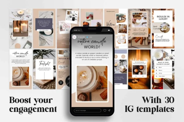 Candle Instagram Story Templates Feature Images 3 Candle instagram story templates for canva - image 3