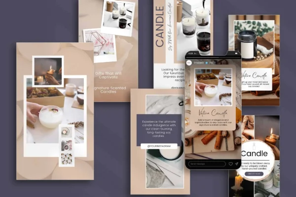 Candle Instagram Story Templates Feature Images 5 Candle instagram story templates for canva - image 5