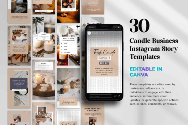 Candle Instagram Story Templates Feature Images 8 Candle instagram story templates for canva - image 7