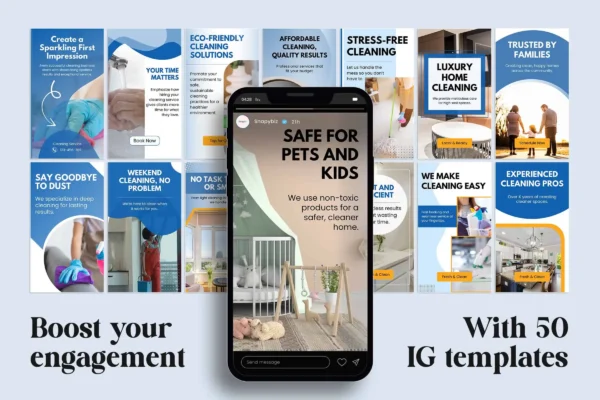 Cleaning Business Instagram Story Templates Feature Images 3 Cleaning business instagram story templates - image 3