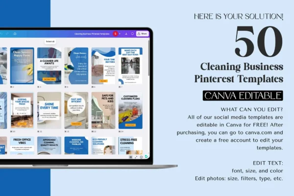 Cleaning Business Pinterest Templates Feature Images 2 Cleaning business pinterest pins templates - image 2