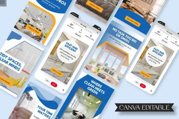 Cleaning Business Pinterest Templates Feature Images 7 Cleaning business pinterest pins templates - image 7