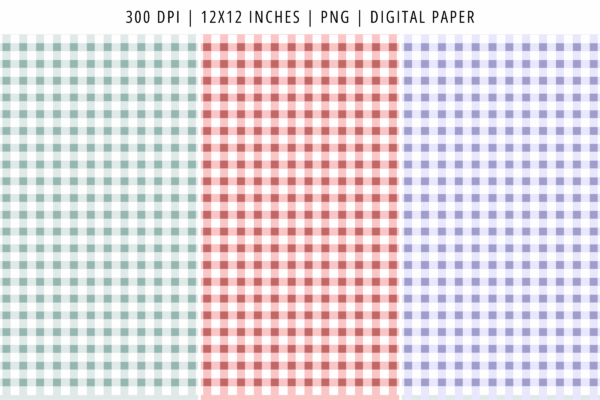 Cottage Core Gingham A4 Digital Paper Feature Images 4 Cottage gingham seamless digital paper - image 4