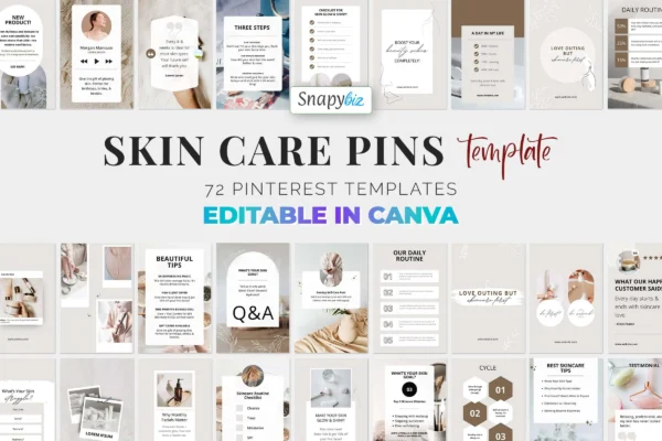 Esthetician Pinterest Templates Feature Images 1 Editable esthetician pinterest canva pins templates - image 2