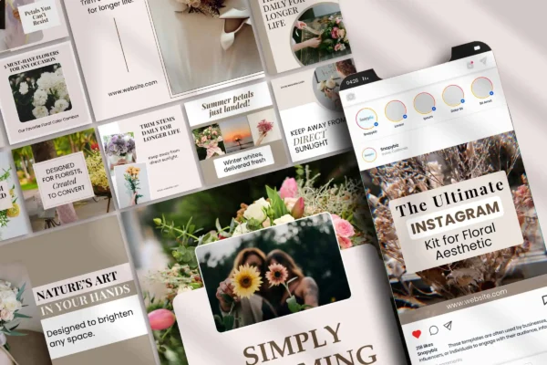 Flower Instagram Template Fb 139 Feature Images 4 Free flower instagram canva social media templates - image 4