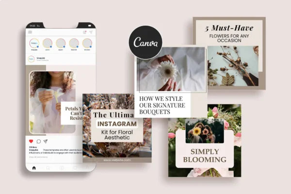 Flower Instagram Template Fb 139 Feature Images 7 Free flower instagram canva social media templates - image 7