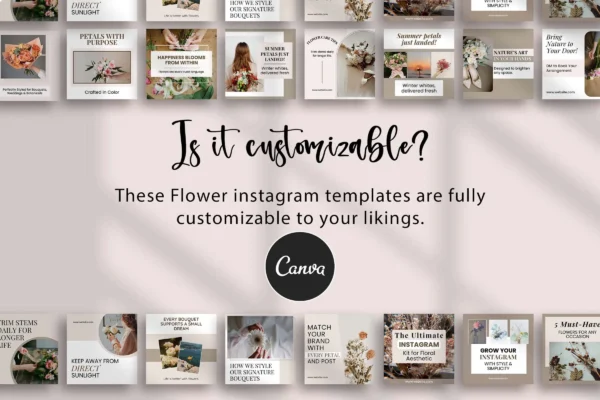 Flower Instagram Template Fb 139 Feature Images 9 Free flower instagram canva social media templates - image 9
