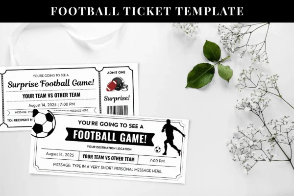 Football Ticket Template Feature Image 3 Football ticket canva editable template - image 3