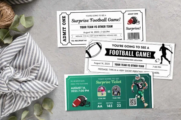 Football Ticket Template Feature Image 7 Football ticket canva editable template - image 7