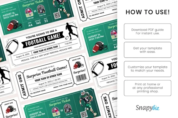 Football Ticket Template Feature Image 8 Football ticket canva editable template - image 8