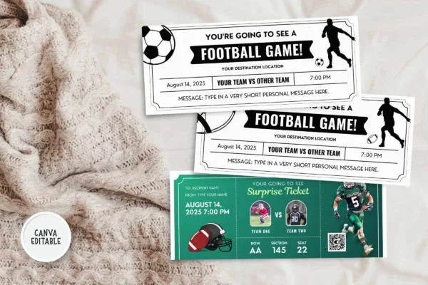 Football Ticket Template Feature Image 9 Football ticket canva editable template - image 9