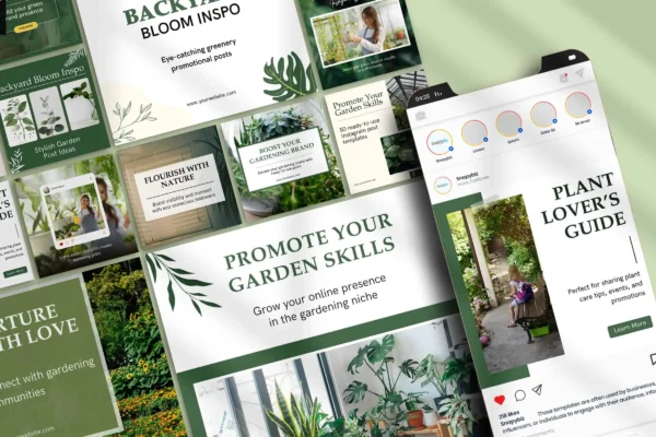 Gardening Instagram Post Templates Feature Images 4 Gardening instagram editable canva post templates - image 4