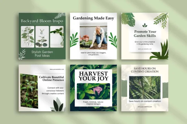 Gardening Instagram Post Templates Feature Images 5 Gardening instagram editable canva post templates - image 5