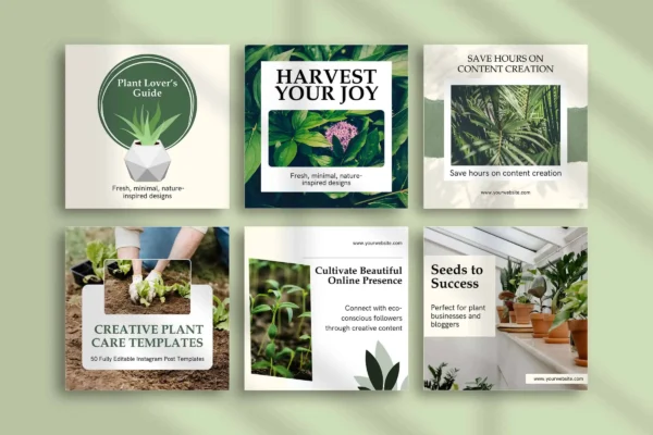 Gardening Instagram Post Templates Feature Images 6 Gardening instagram editable canva post templates - image 6