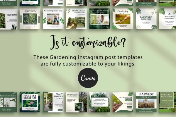 Gardening Instagram Post Templates Feature Images 9 Gardening instagram editable canva post templates - image 7
