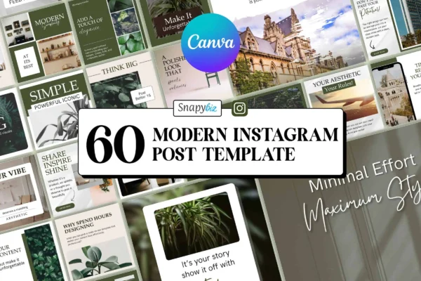 Modern Instagram Post Template Feature Images 1 Editable modern instagram canva post templates bundle with aesthetic layouts, social media marketing designs for brands and businesses