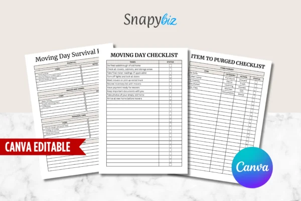 Moving Planner Feature Image 5 Canva moving checklist, printable planner pdf - image 5