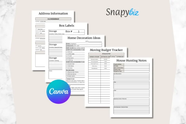 Moving Planner Feature Image 8 Canva moving checklist, printable planner pdf - image 7