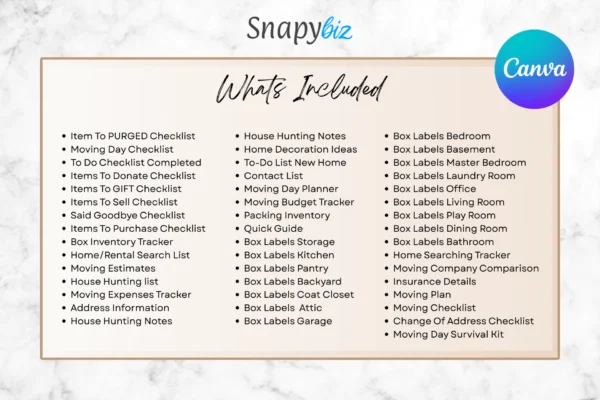 Moving Planner Feature Image 9 Canva moving checklist, printable planner pdf - image 8