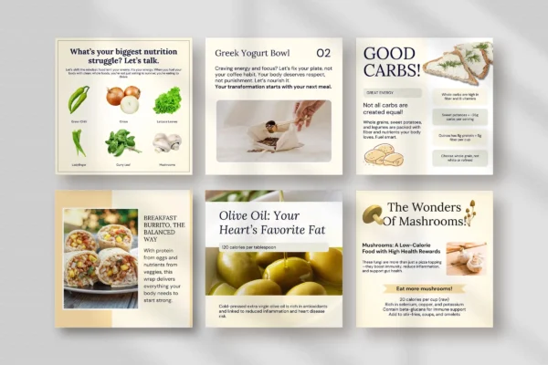 Nutrition Coach Instagram Post Templates Feature Images 5 Nutrition coach instagram post templates - image 5