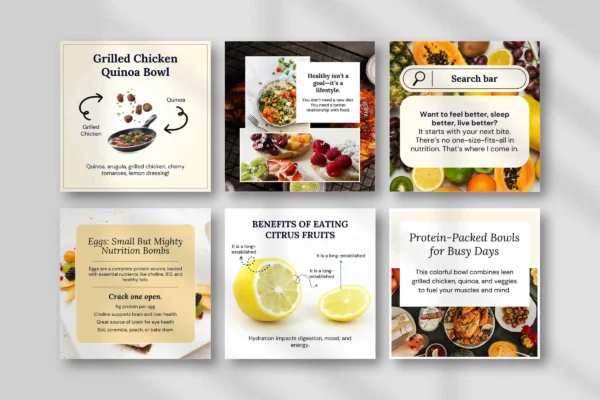 Nutrition Coach Instagram Post Templates Feature Images 6 Nutrition coach instagram post templates - image 6