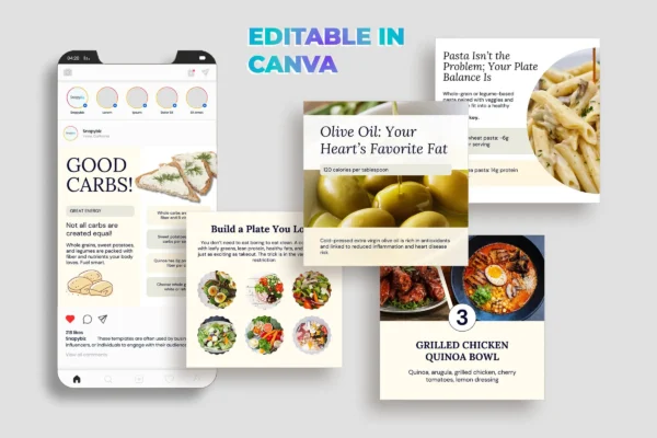 Nutrition Coach Instagram Post Templates Feature Images 7 Nutrition coach instagram post templates - image 7