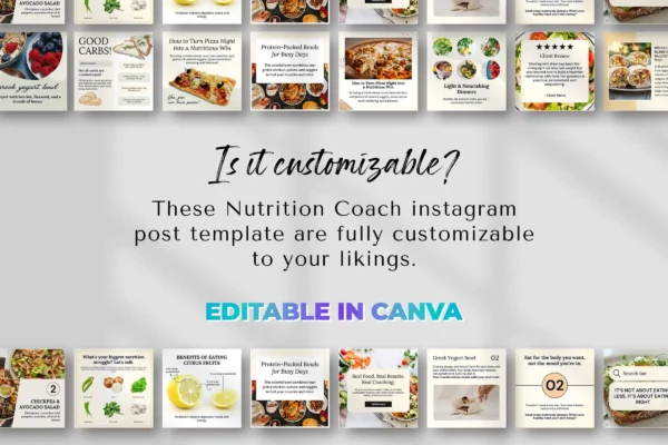 Nutrition Coach Instagram Post Templates Feature Images 9 Nutrition coach instagram post templates - image 9