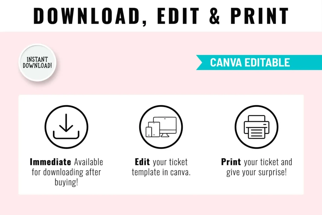 Personalised Scratch Reveal Boarding Pass Canva Template Personalised Scratch Reveal Boarding Pass Canva Template