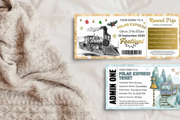 Polar Express Ticket Feature Images 9 Personalized polar express ticket, canva editable template - image 9