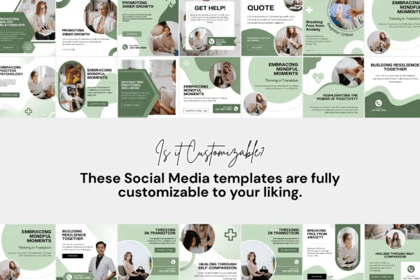 Psychologist Social Media Template Bundle Feature Images 6 Psychology social media canva template bundle - image 6