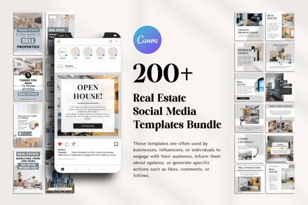 Real Estate Bundle Feature Images 4 Editable real estate social media marketing bundle - image 4